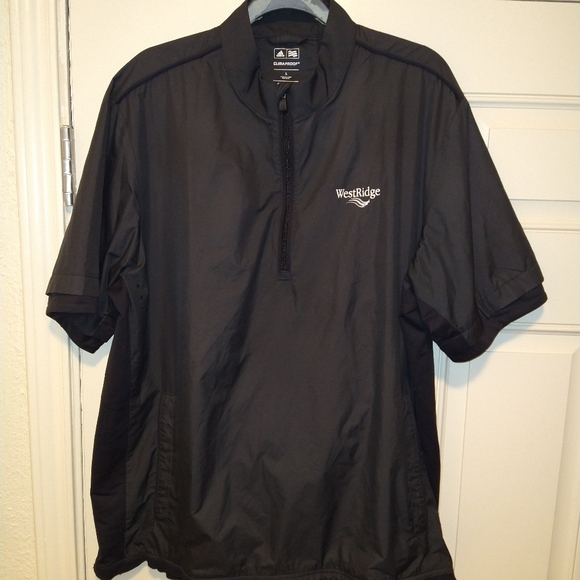Adidas Golf ClimaProof 1/4 Zip Short Sleeve Pullover Jacket Men's Large - Picture 1 of 7